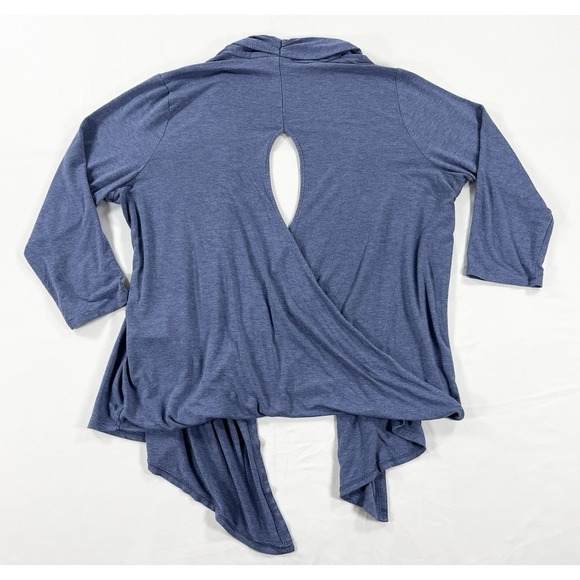 Chico's Zenergy Open Front Cross Back Cardigan Coastal Grandma Boho Women's 2 /L - Picture 4 of 11